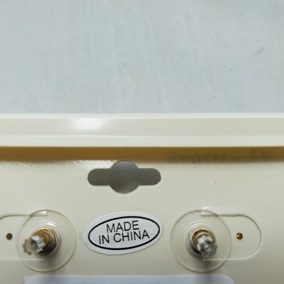 BonWorth pentagon shape gold tone red and clear gem stone pierced earring - Picture 4 of 4